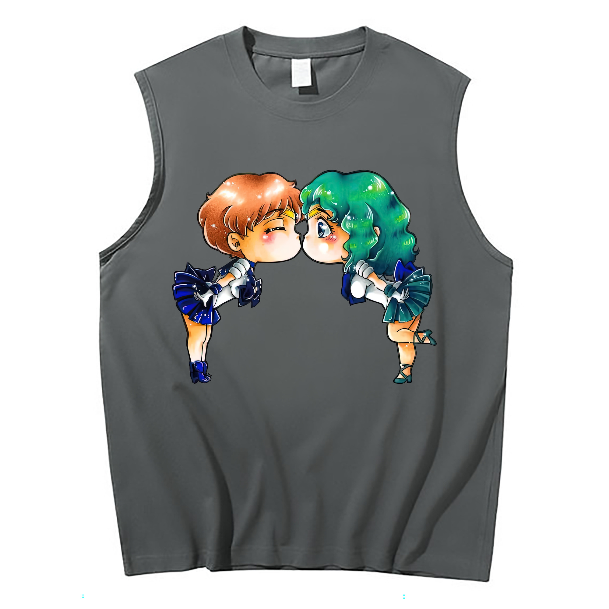（画像用） 美少女戦士セーラームーン 天王はるか Sailor Moon Tenoh Haruka コットン100％タンクトップ（フロントプリント）